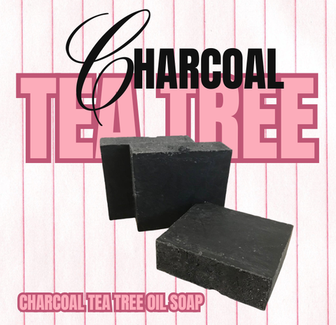 Activated Charcoal W Peppermint Tea Tree Oil Sample Bar